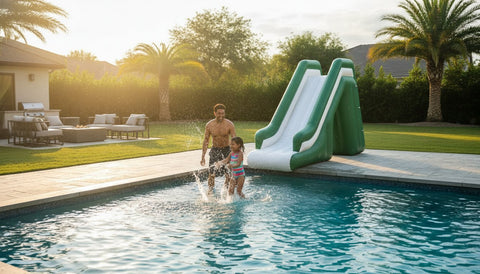 Drop Stitch Pool Slide vs Standard Vinyl Slide: Which is Better for Your Backyard?