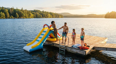 Lake Dock Water Slide with Ladder Steps: What to Check