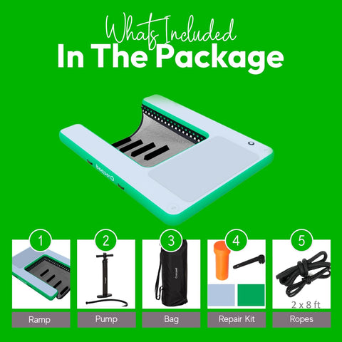 CROCPAD INFLATABLE DOG RAMP FOR BOATS, POOLS AND DOCKS