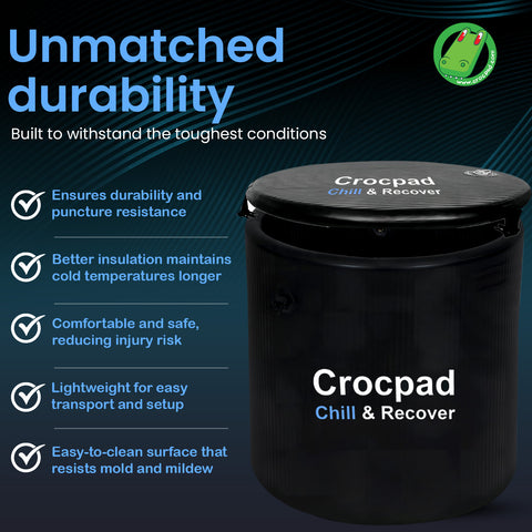 Large Ice Pod for Athletes – Cold Plunge Ice Bath for Recovery Portable Soaking Barrel with Cover