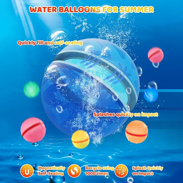 12 x REUSABLE WATER BALLOONS Pack – Crocpad