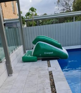 Crocpad inflatable water pool slide