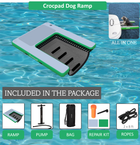 Crocpad Inflatable dog ramp package for pools lake and docks