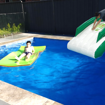 2m inflatable water pool slide and water mat