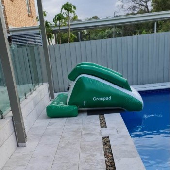 Crocpad inflatable water pool slide